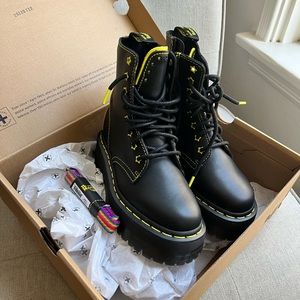 Dr Martens Black Jadon Neon Star Boot